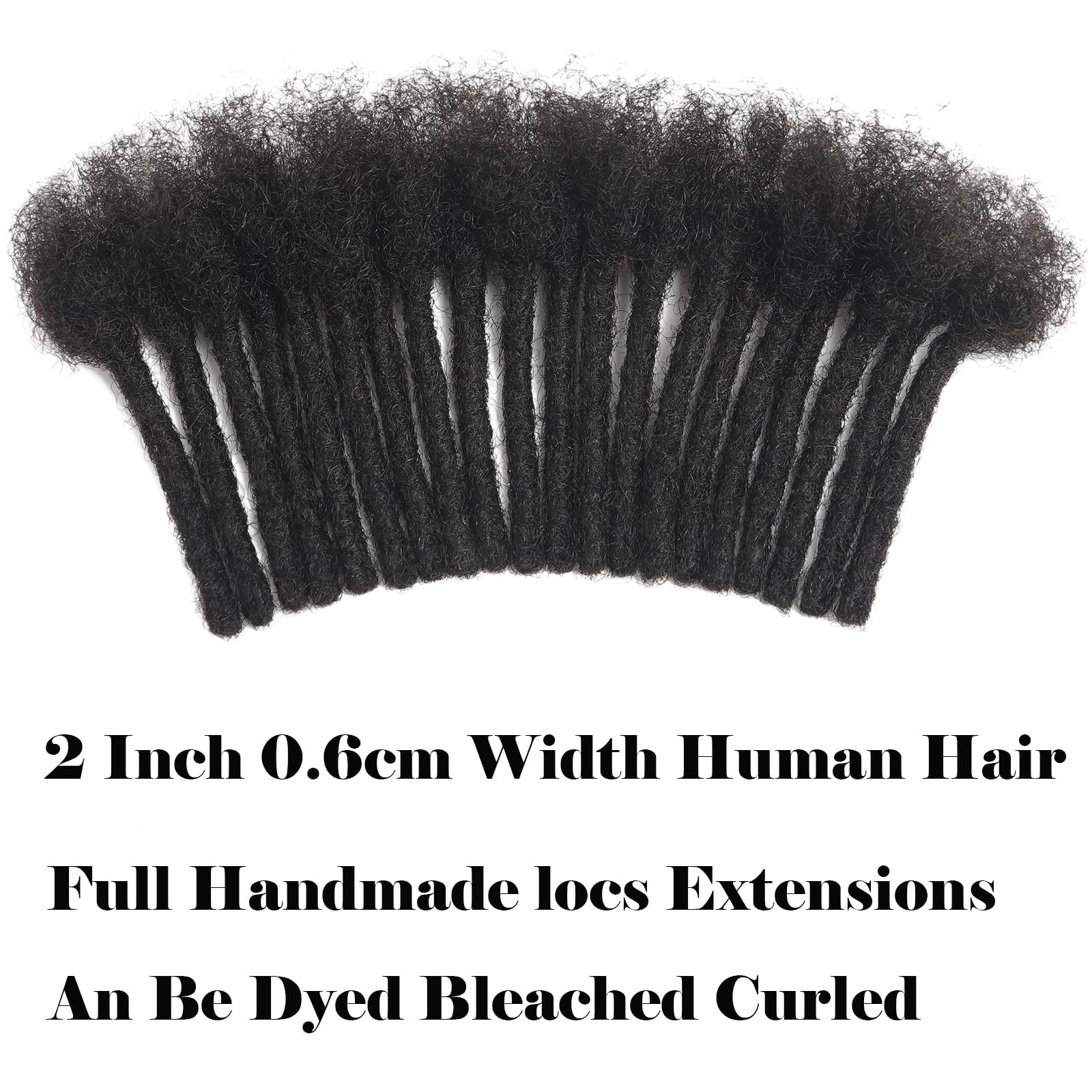 100% Real Human Hair Loc Extensions Full Handmade Permanent Locs For Women Me…