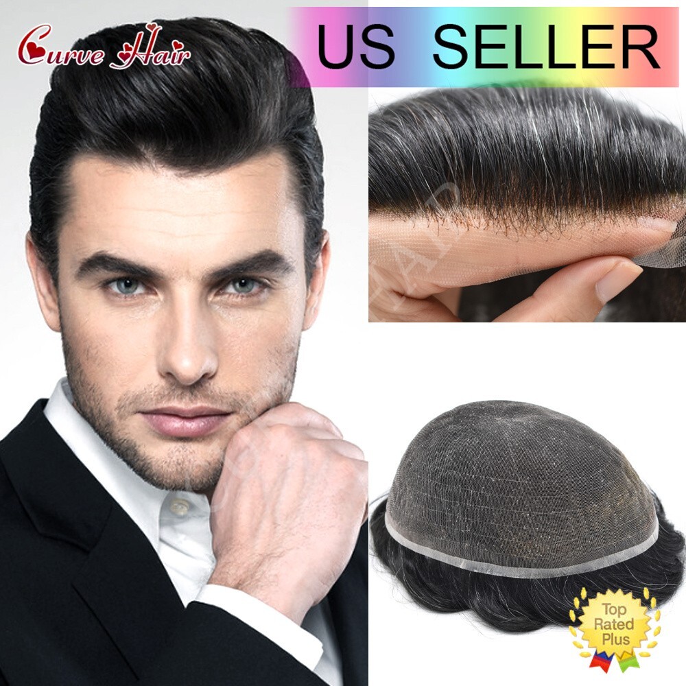 Toupee Hair For Men Full French Lace Hair Piece All Lace Men Replacement Systems