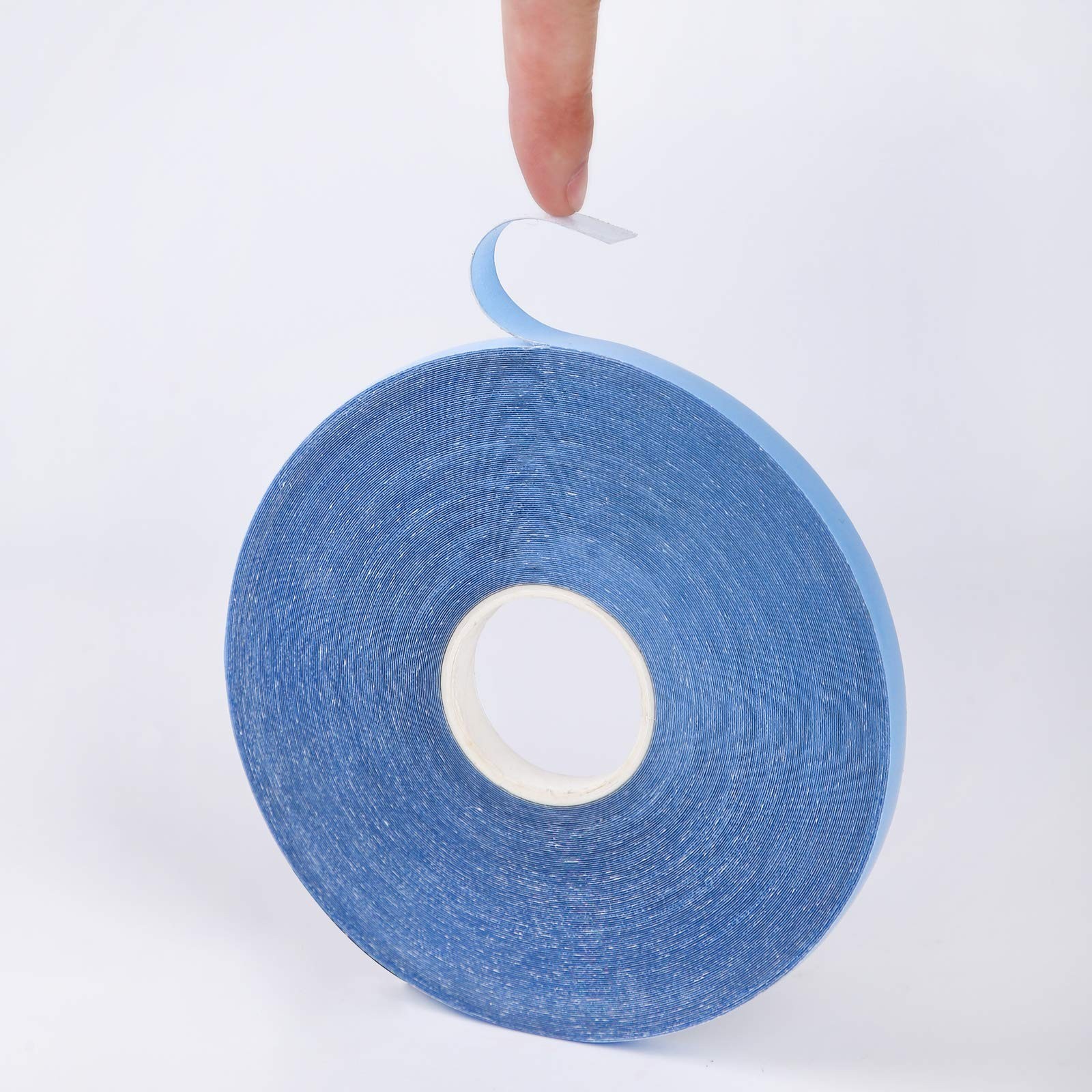 Double-Sided Hair Extension Tape Roll – Waterproof, Strong Hold, 36 Yards, Blue