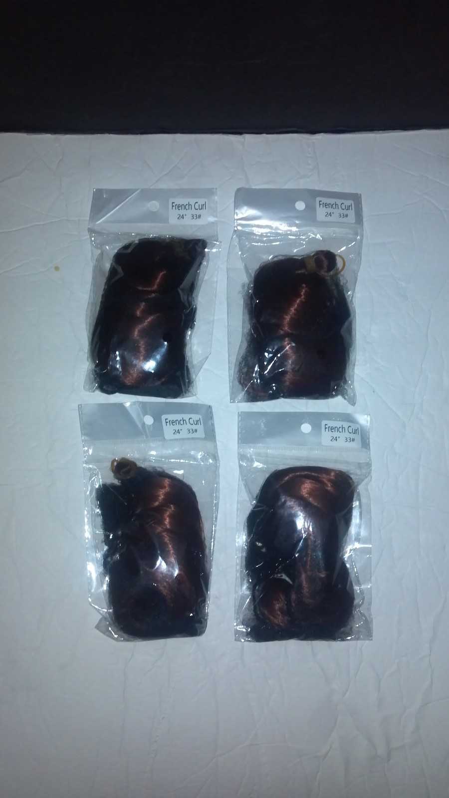 French Curl Braiding Hair 24 Inch, 4 Packs Braiding Hair Extensions #33