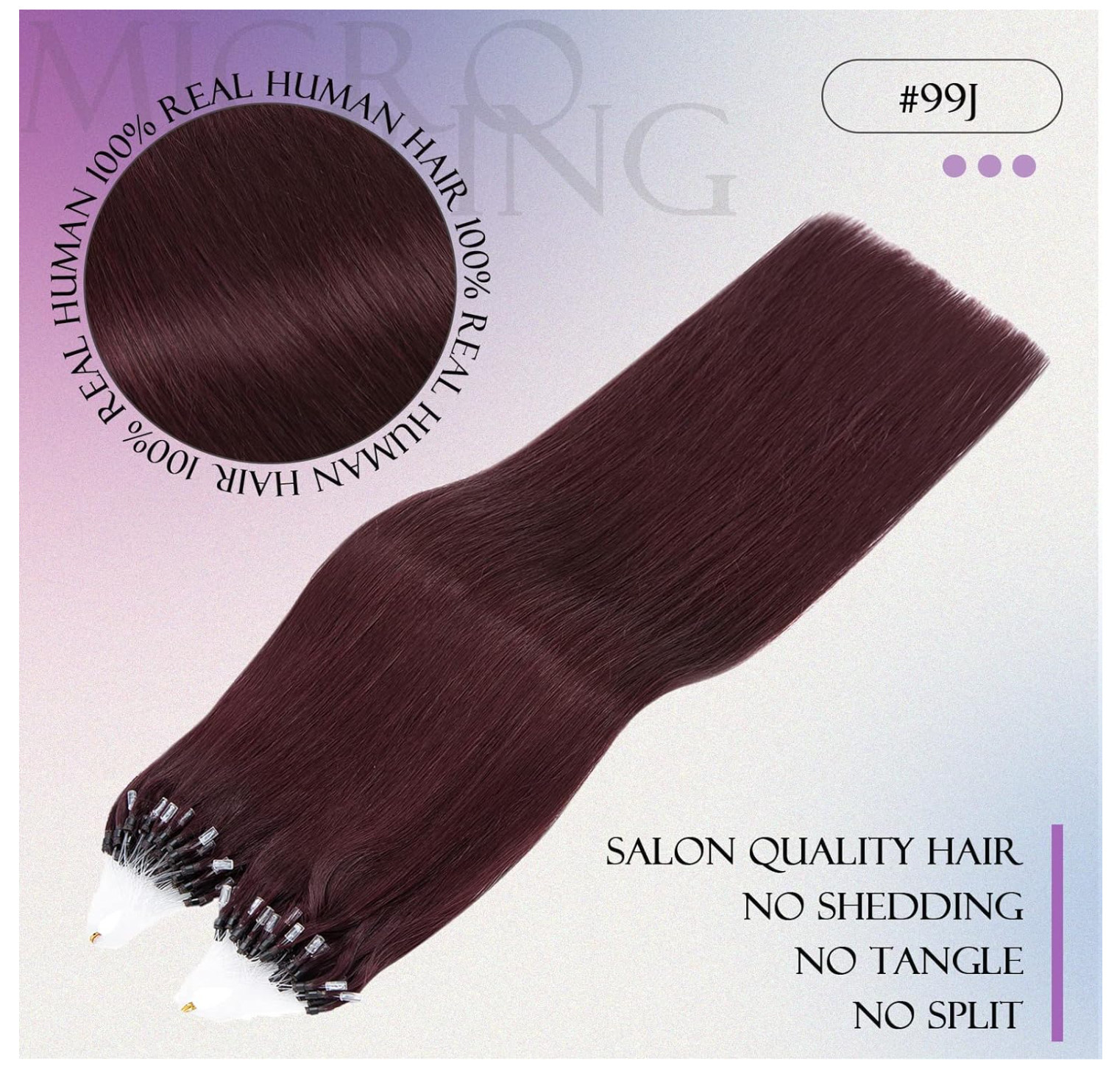 Microlink Hair Extensions Human Hair Micro Loop Bead In 18In 50g 50 Strands #99J