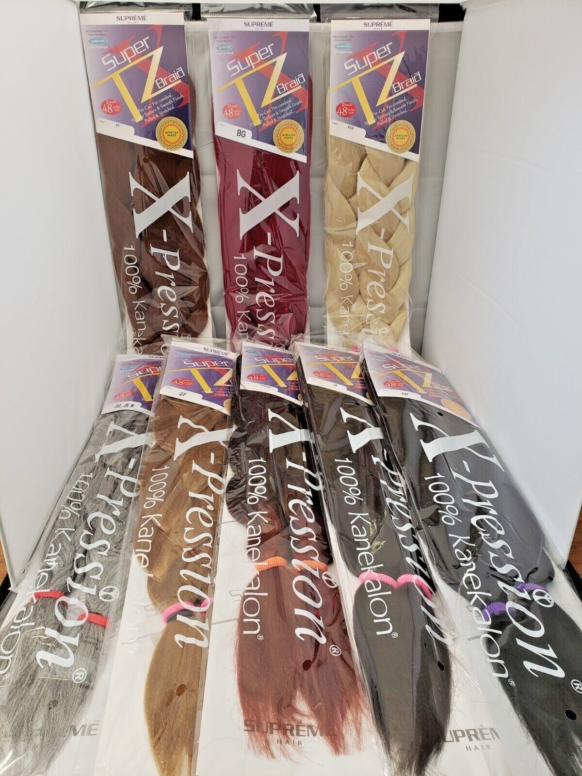 SUPER X TZ BRAID (2 BUNDLES/48 INCH EACH) – PRE-STRETCHED – SUPREME COLLECTION