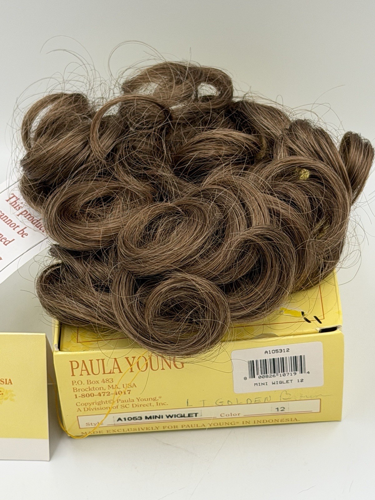 New Paula Young A 1053 Delite Color 12 Brown Mini Wiglet Glitz Baby Pageant