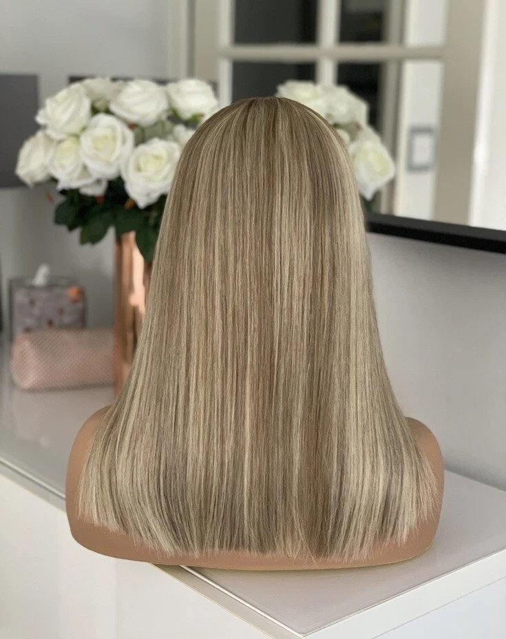 Blonde Brown Highlight 13×4 Lace Front Wigs 100% Human Hair Wig
