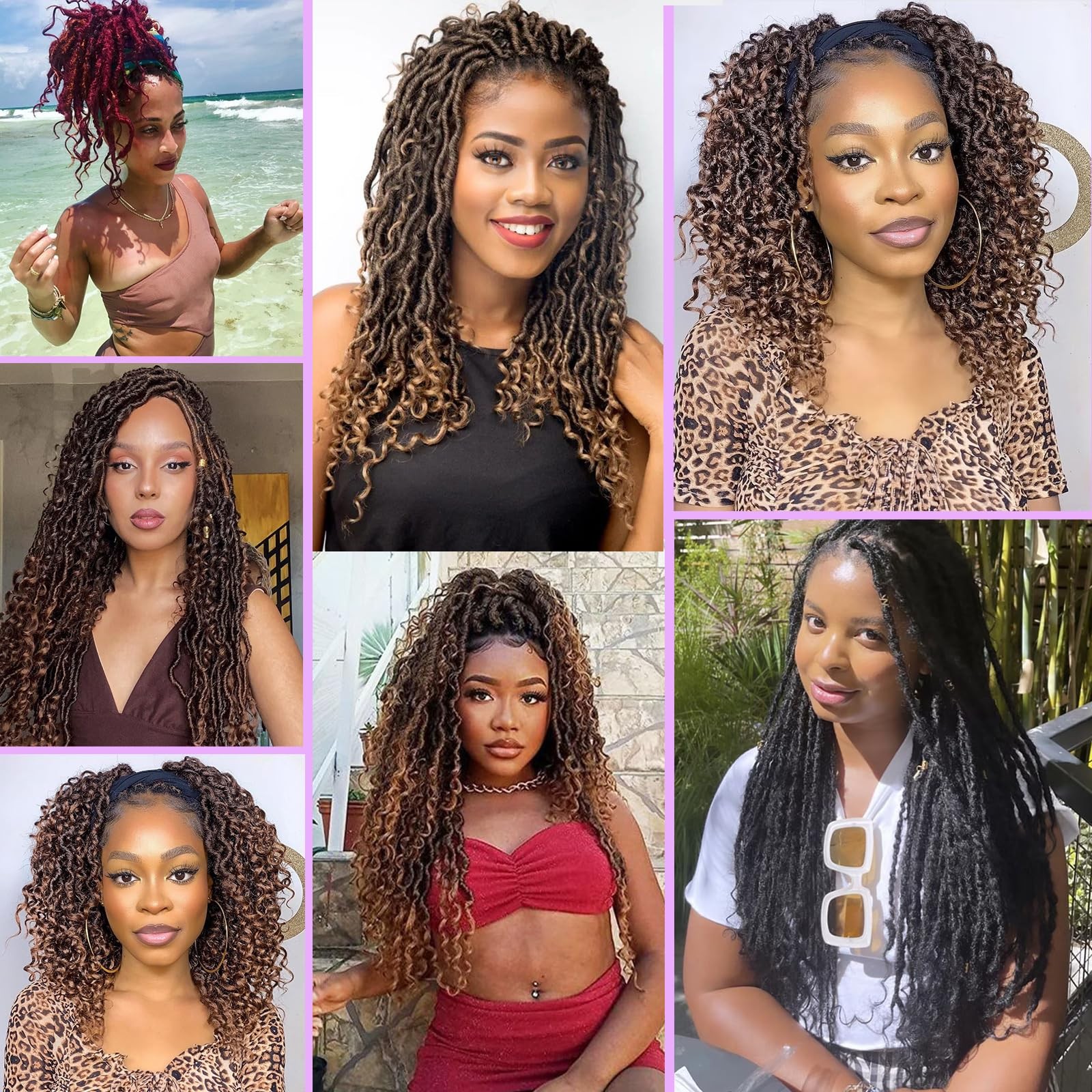 14 Inch Ombre Color Goddess Faux Locs Crochet Hair 1B3027# Crochet Soft Locs …