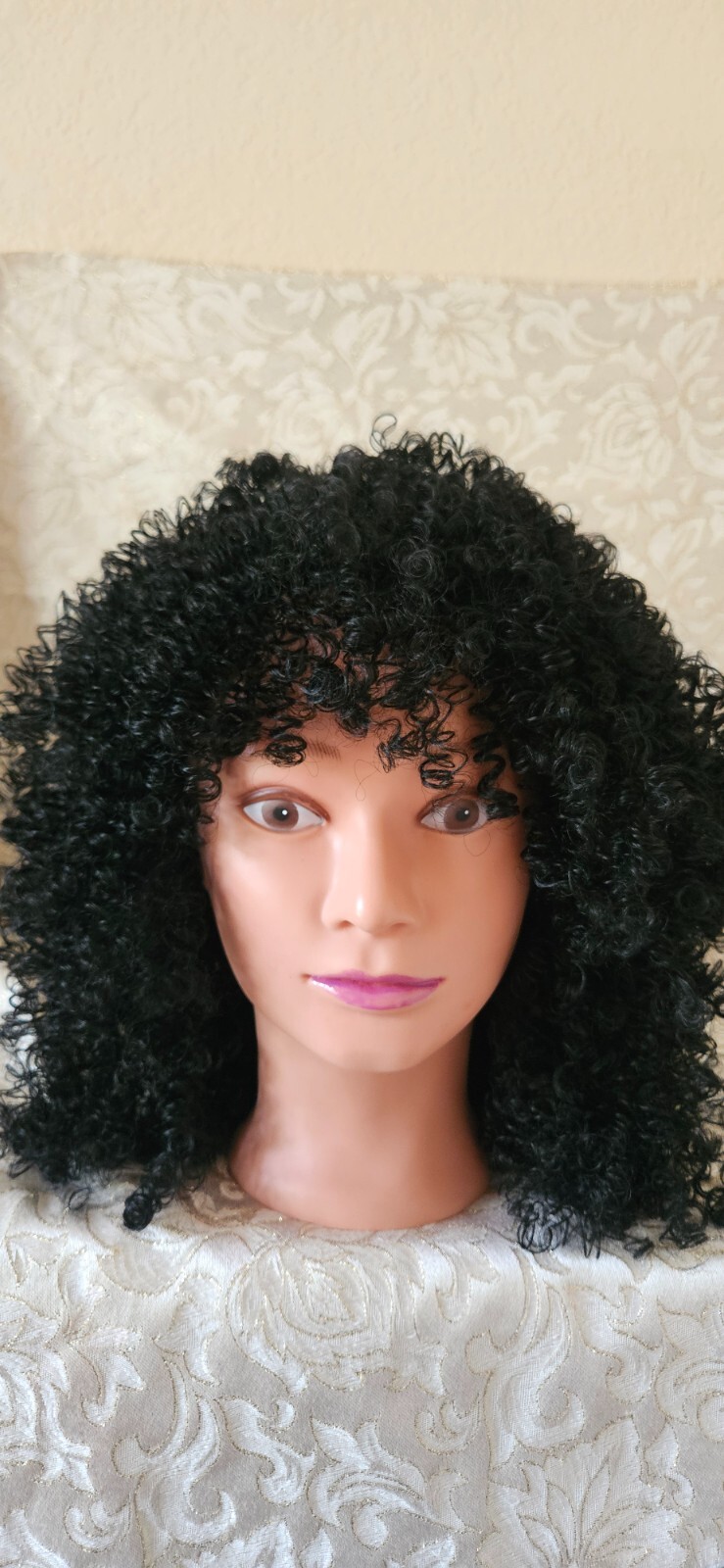 BHF Kinky Curly Wig 10″ High Breathable 150% Density Unisex-adult High Temperat