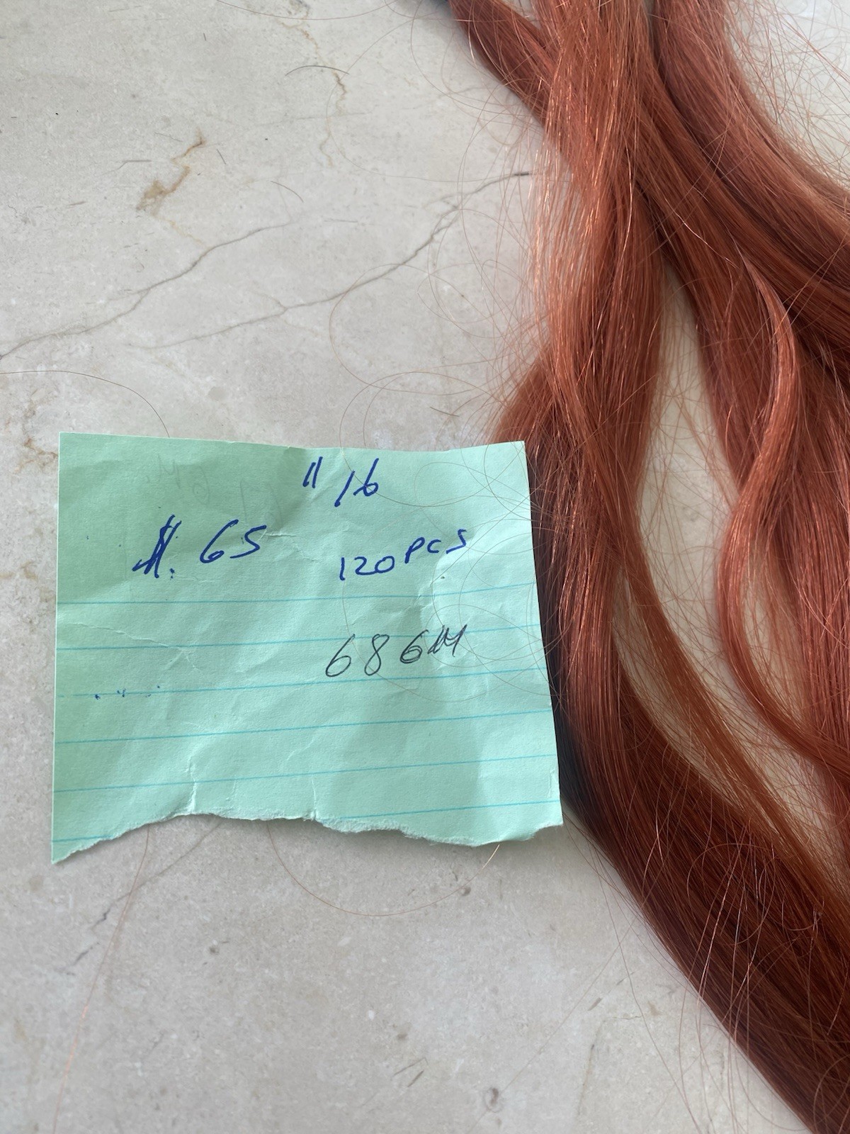 Human Hair 16” 129pcs 68 Gm