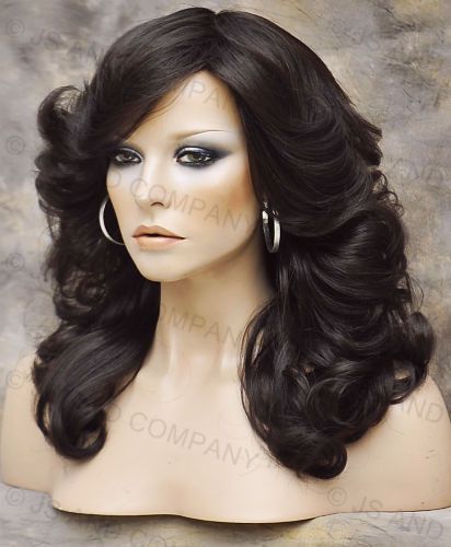 farrah fawcett Wig Glamorous New Big open Wavy Medium Brown Wig Medium CA 6