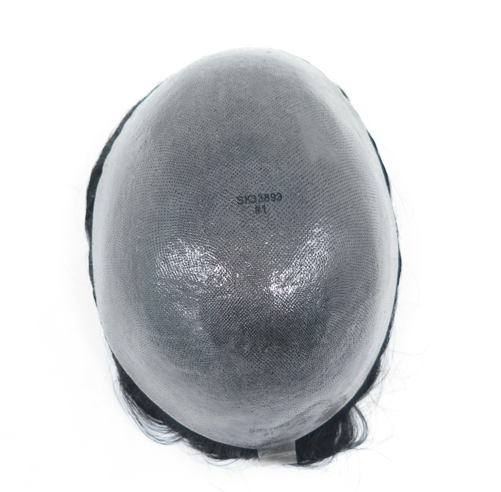 Mens Toupee Medium Skin Human Hair Replacement System Single Knot Hairpieces