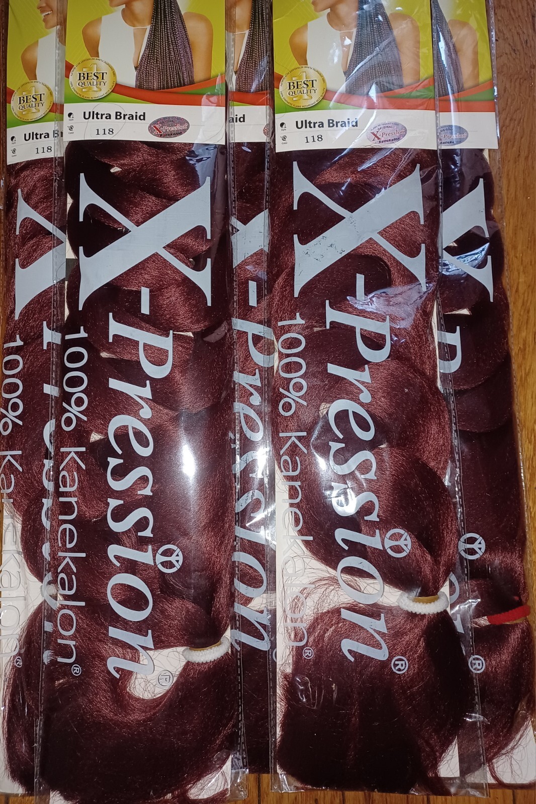 X-pression Xpression Expression 82″ 165g Ultra Braiding Hair 10 packs color #118