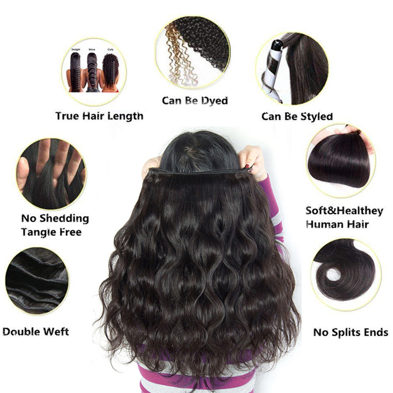 8-30 inch Sew In Malaysian Virgin Human Hair Extensions Weave Weft Body Wave US