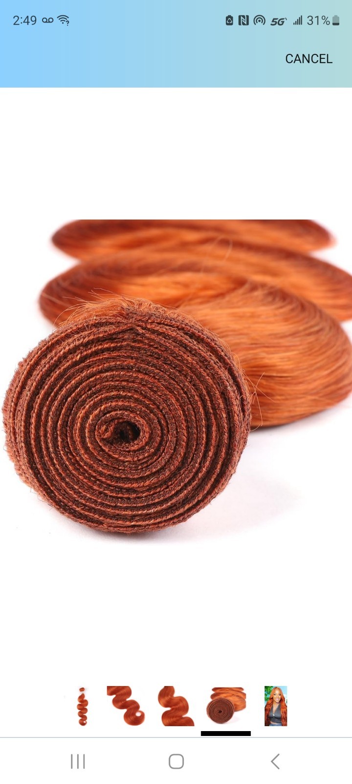 Highlight Brown Orange Ginger Color Straight/Body Wave 100% Unprocessed…