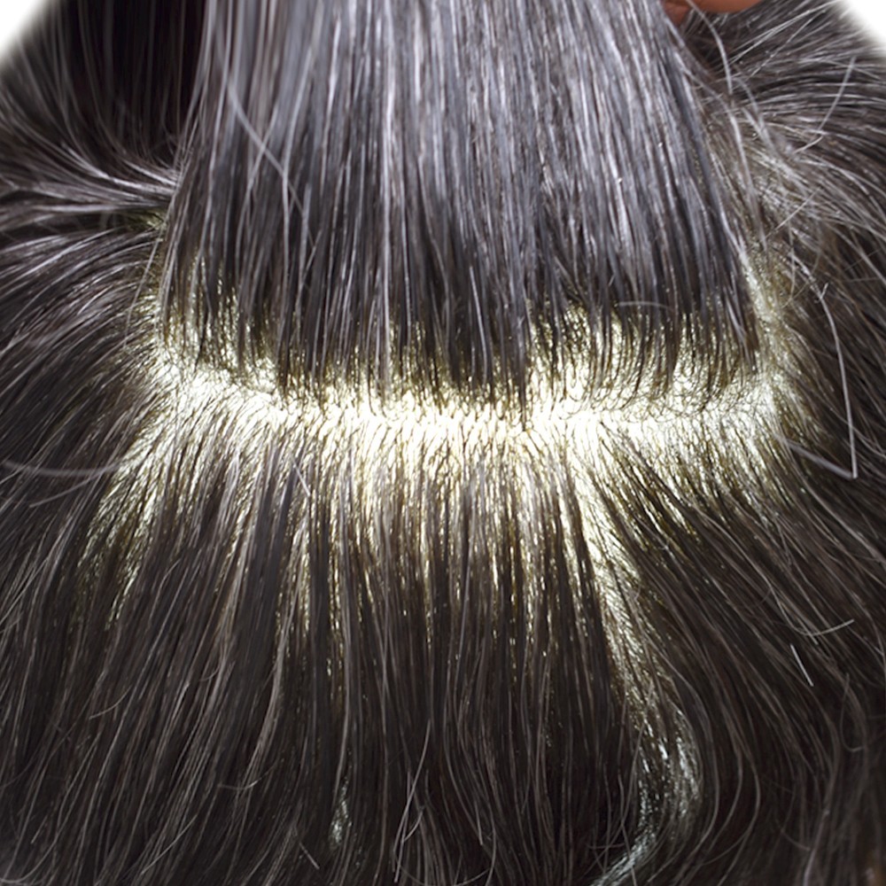 Toupee for Men 0.1MM Thin Skin PU Mens Toupee Human Hair System Mens Hair Piece