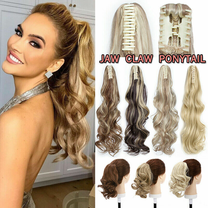 Real Thick Clip In Pony Tail Hair Extensions Claw Clip On Ponytail As Human Hair