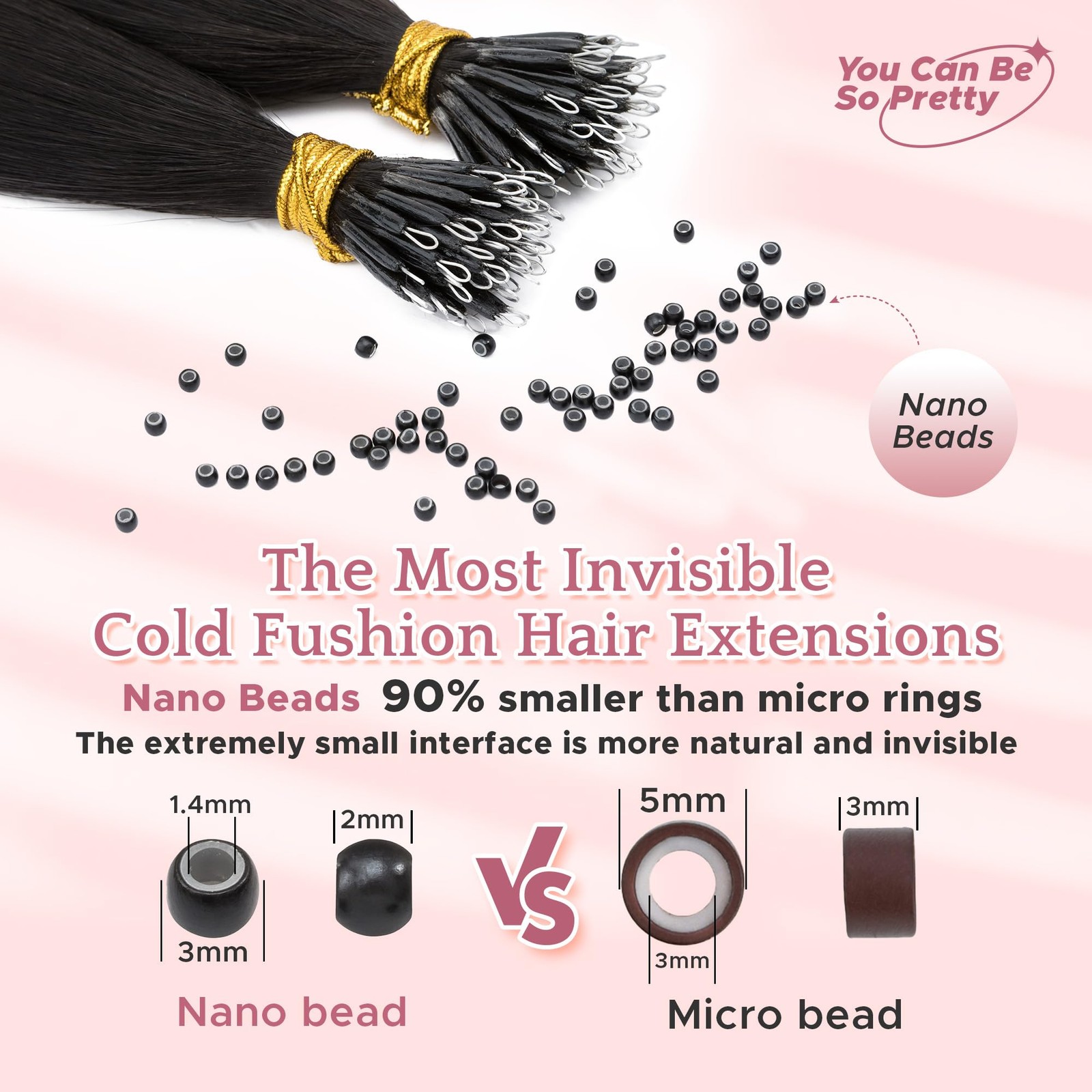 Sego Nano Tip Hair Extensions Human Hair Nano Beads Balayage Seamless Highlight
