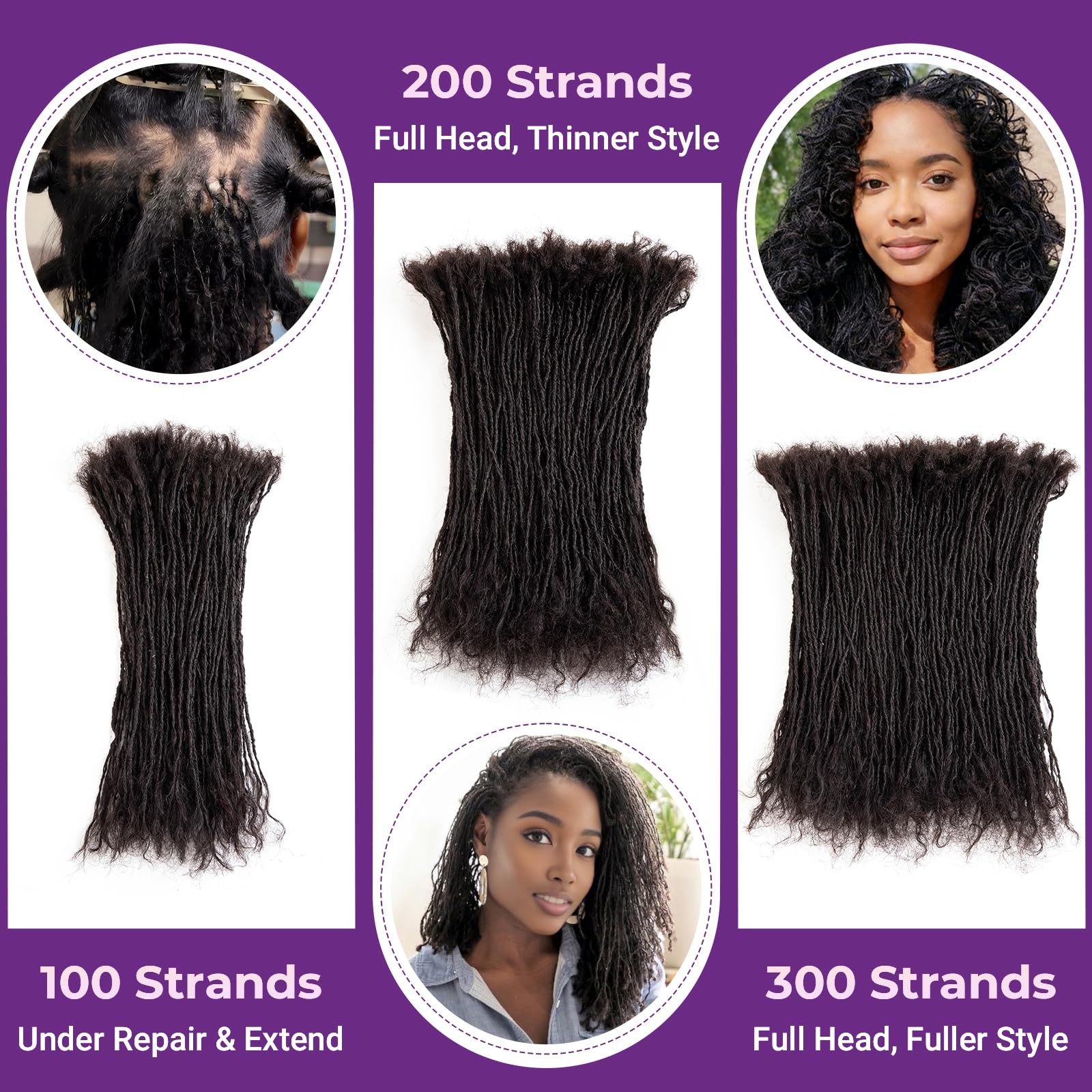 Kgrt Sister Locs Extensions Human Hair Microlocs Dreadlock Extensions100 Real