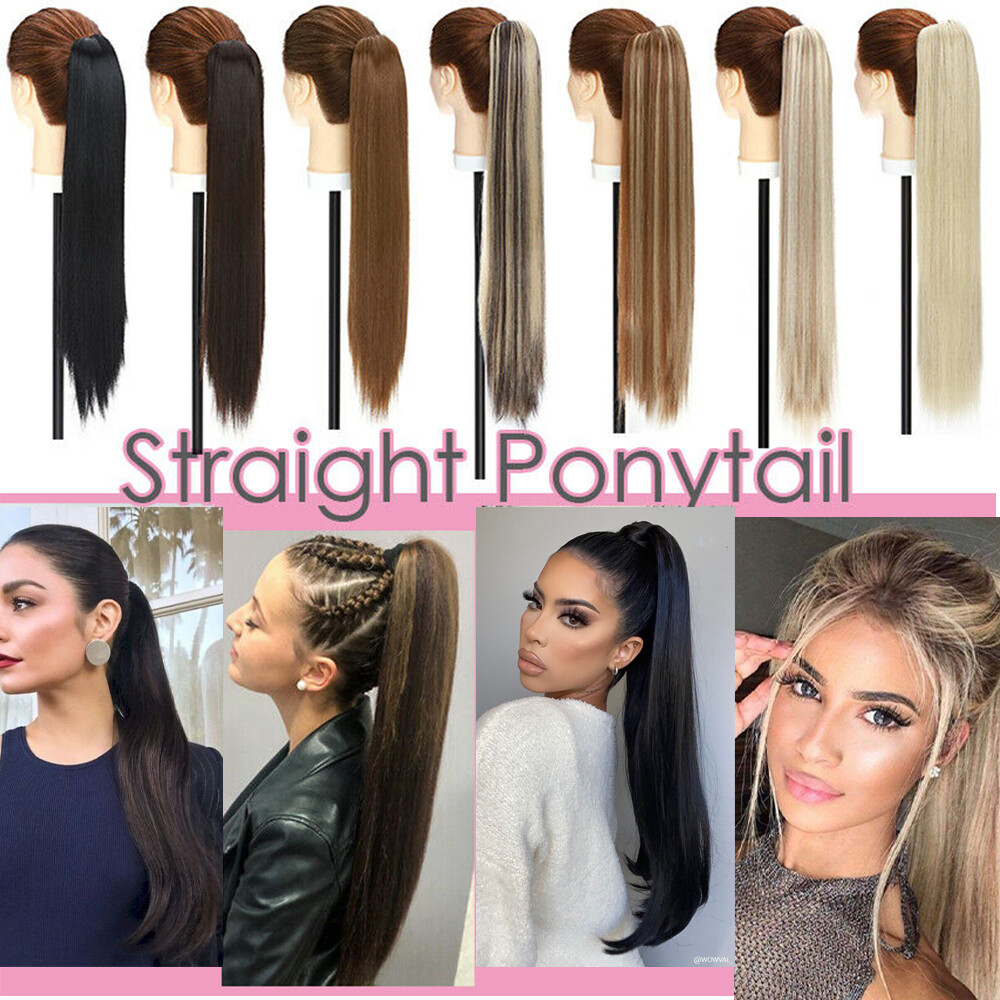 Thick Claw on Ponytail Hair Piece Clip in Hair Extension As Human Hair For Woman
