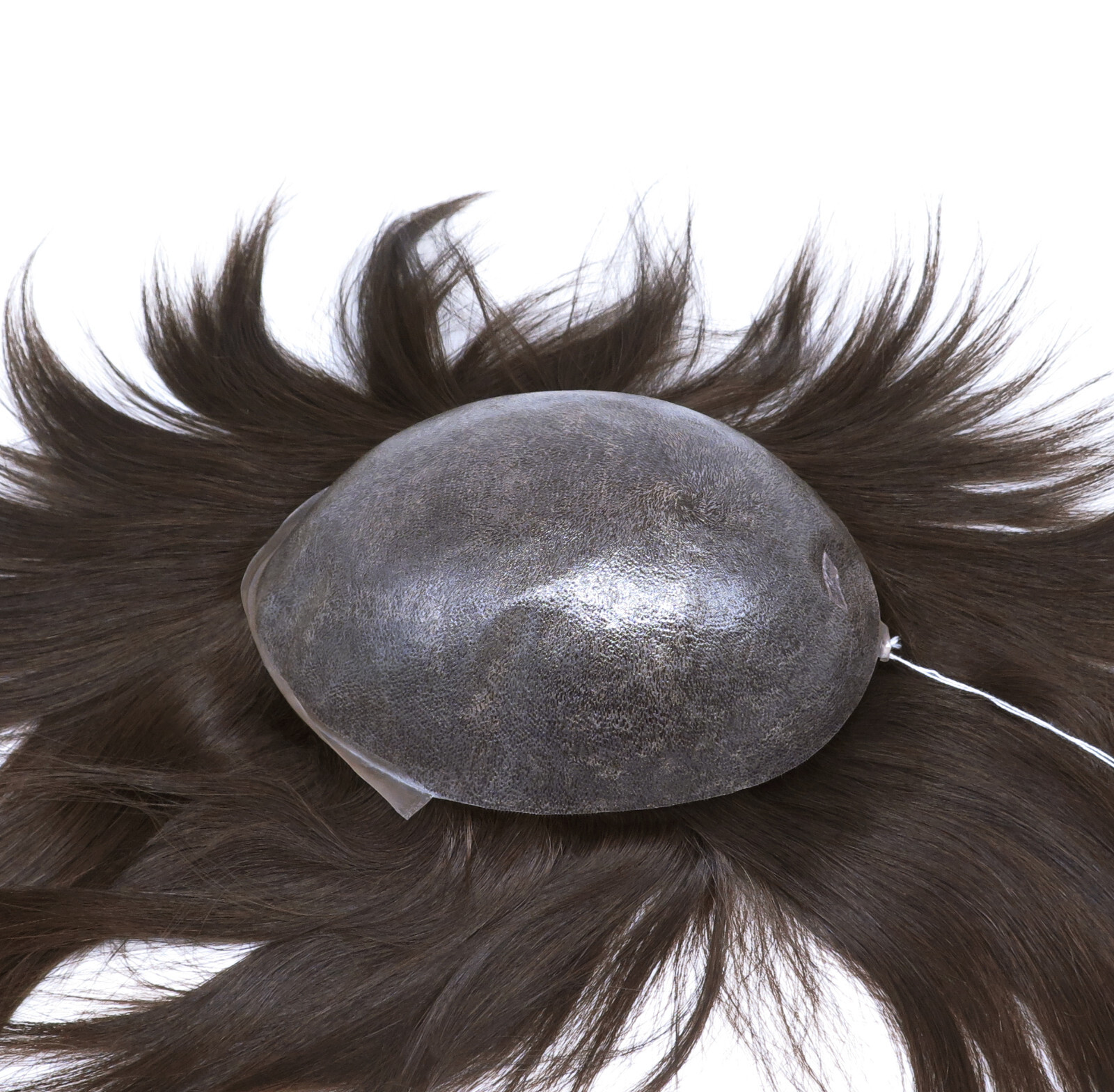 Mens Toupee Injected Skin European Human Hair Replacement System Hairpieces EJNC