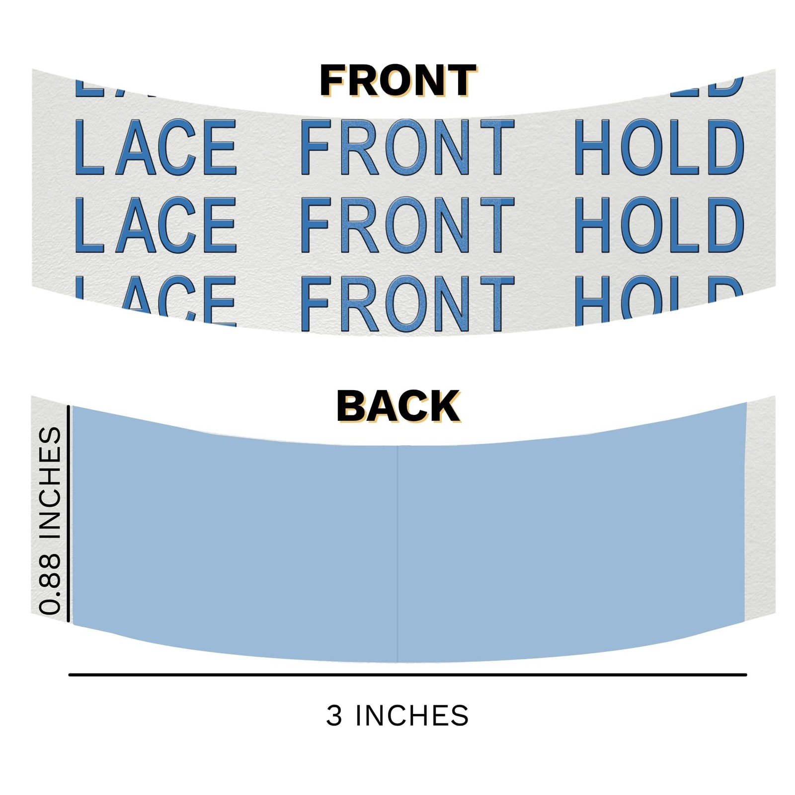 Liner Lace Front Hold Wig Tape Blue Double Sided Strong Waterproof 108 Pieces
