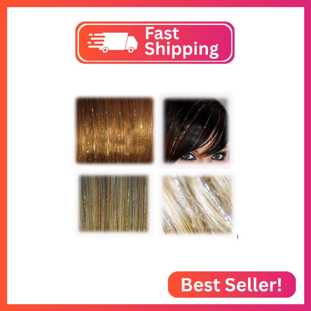 40″ Fairy Hair Tinsel 100 Strands (Shiny Green)