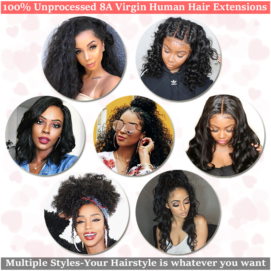 1/3/4 Bundles 8A Brazilian VIRGIN Human Hair Body Wave THICK Weave Weft Straight