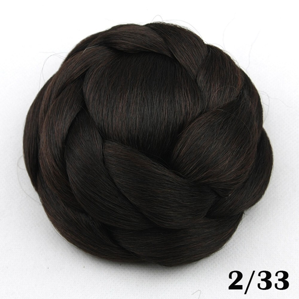 Twisted Braided Bun for Women Girls Clip In Hair Pieces Updo Cover Chignon Donut
