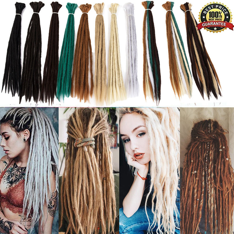 100% Natural 20″ Crochet Braids Sew in Locs Dreads Reggae Hip-Hop Hair Extension