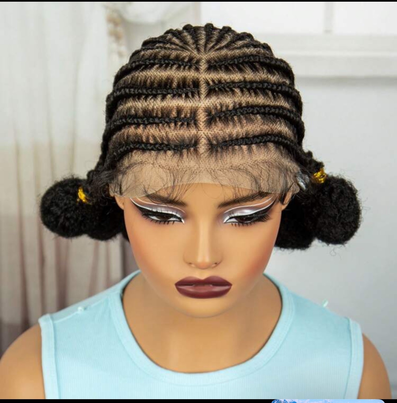 Braided Cornrow Wig. .made On A Full Lace .