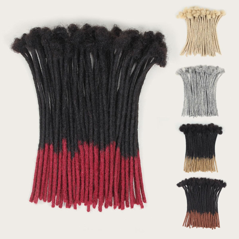 Sangtok 8 Inch 40 Strands Loc Extensions Human Hair Real 0.6Cm Width Human Hair