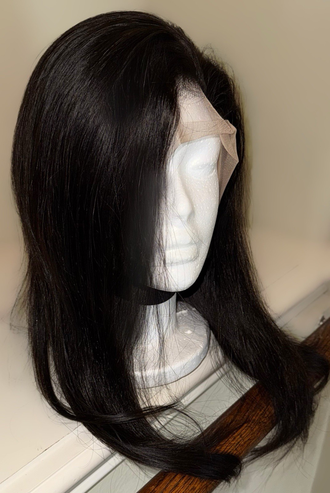 Brand New W/Tags,Beautiful,Jet Black,20 Inch,Straight,100% Human Hair,LF Wig