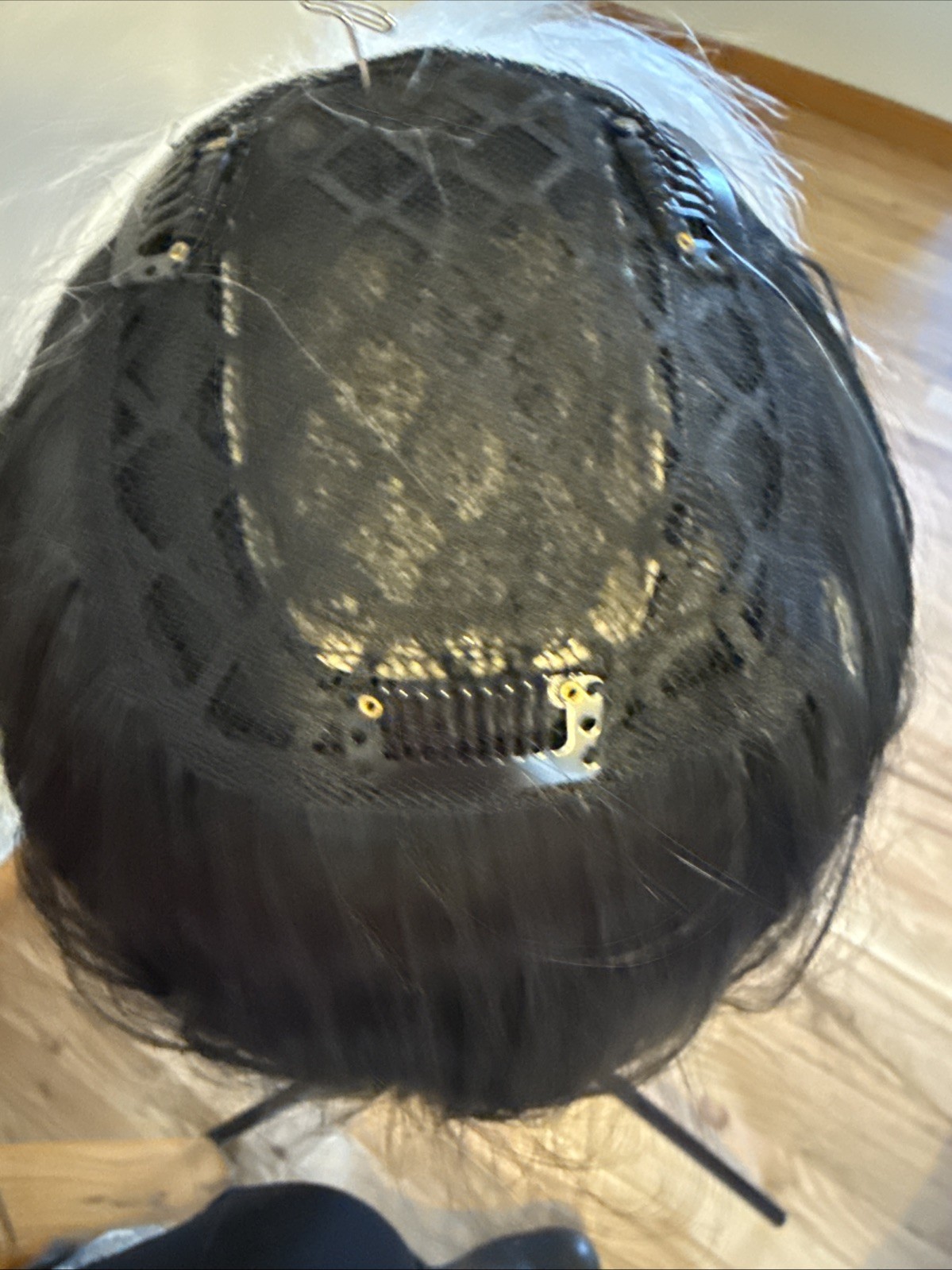 Topper White Black Topper 16” feels Like Real Hair. Wavy 152