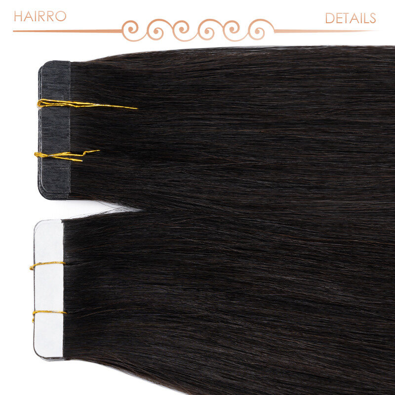 8A Tape In Extensions, 100% Real Remy Soft Human Hair Hairpiece Skin Weft 18Inch