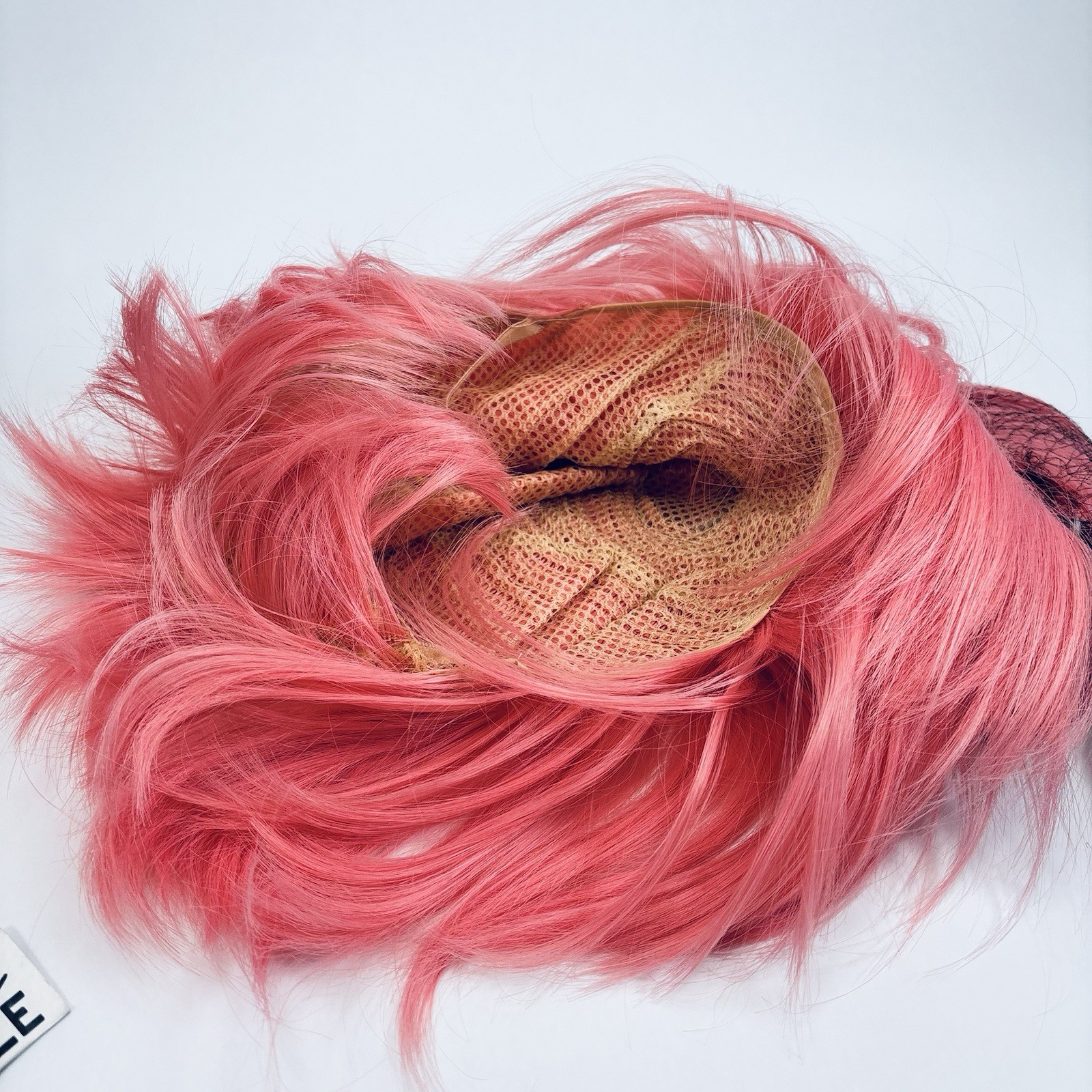 Pink Lolita Long Curly Cosplay Wig 2 Clip on Ponytail wig, Pink