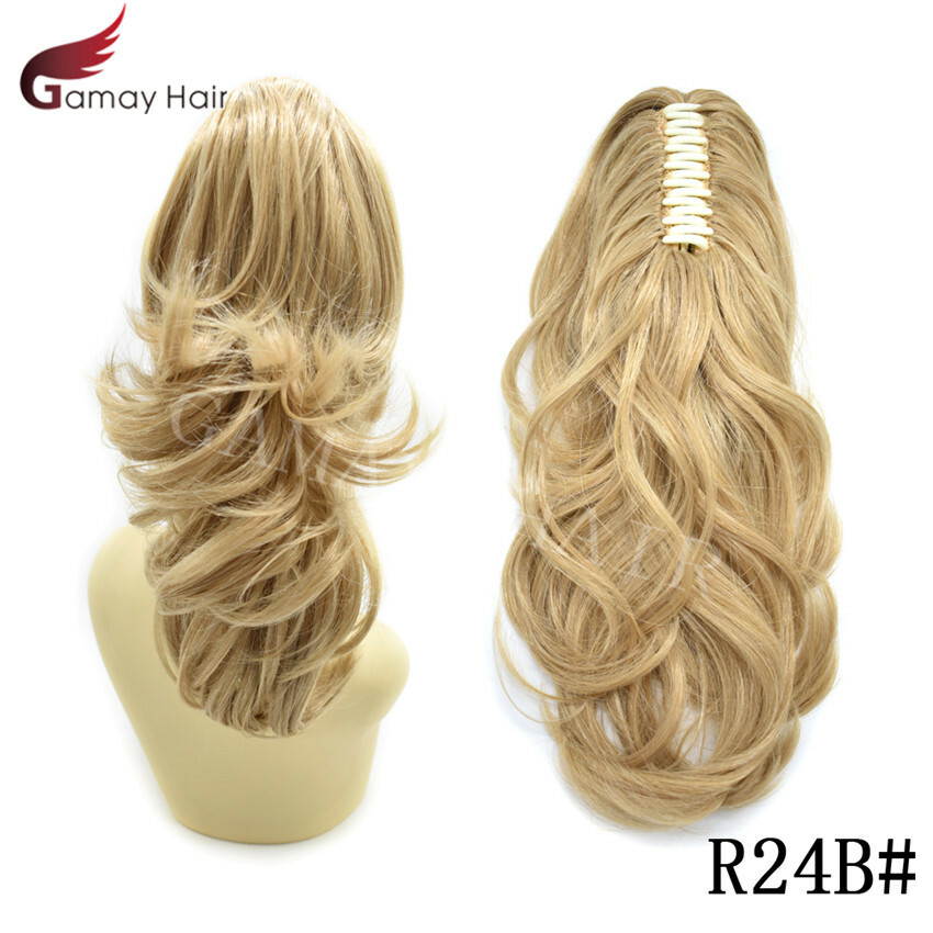 Thick Jaw Claw Clip In Ponytail Curly Wavy Hair Extensions Natural As Human Hair