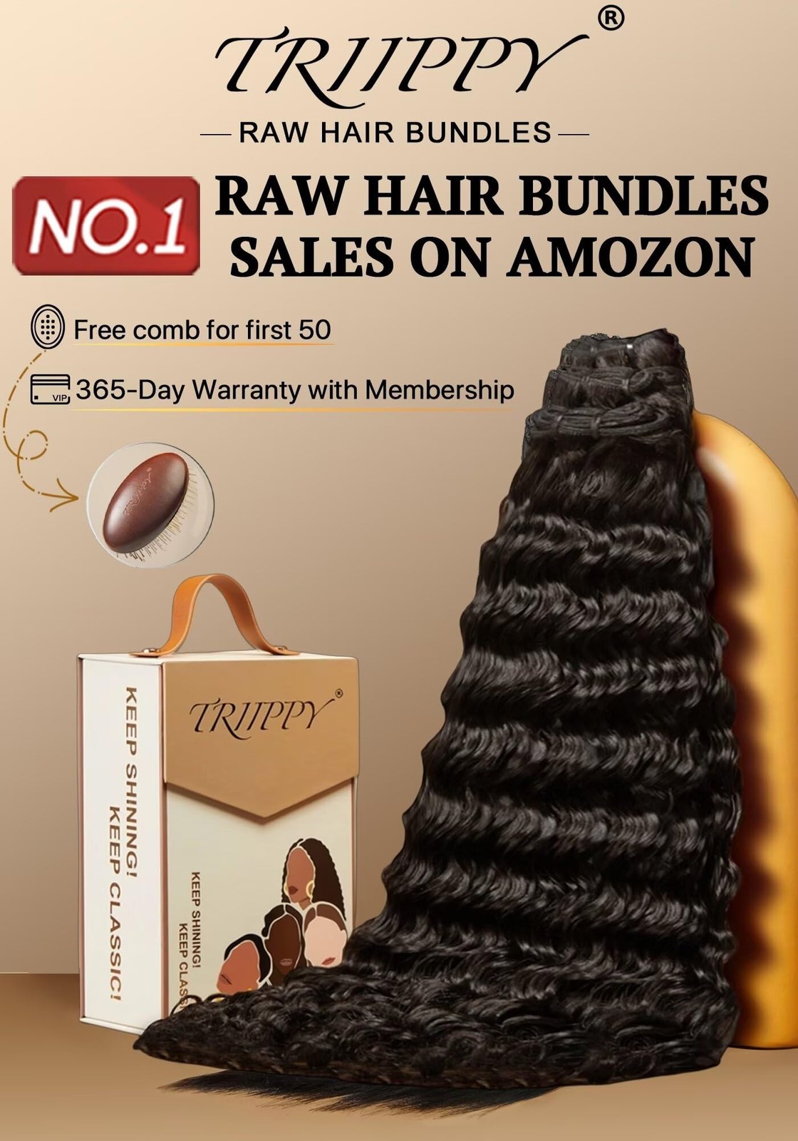 Triippy Deep Wave Bundles Human Haircurly Single Bundle By 100 Raw Cambodian
