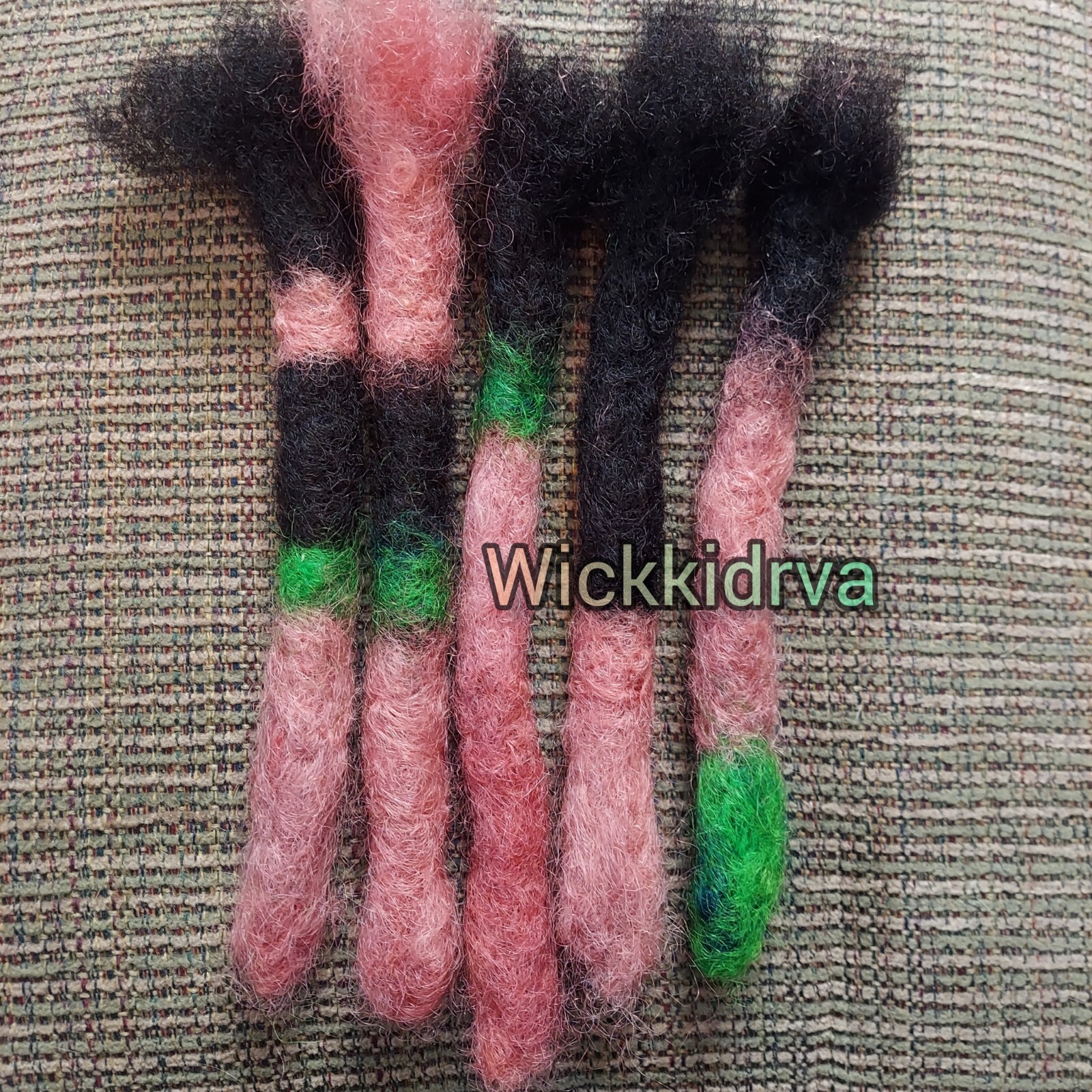 6 Watermelon (Pink) Human-Hair Wick – Locs 10in 2.5cm | Wickkidrva