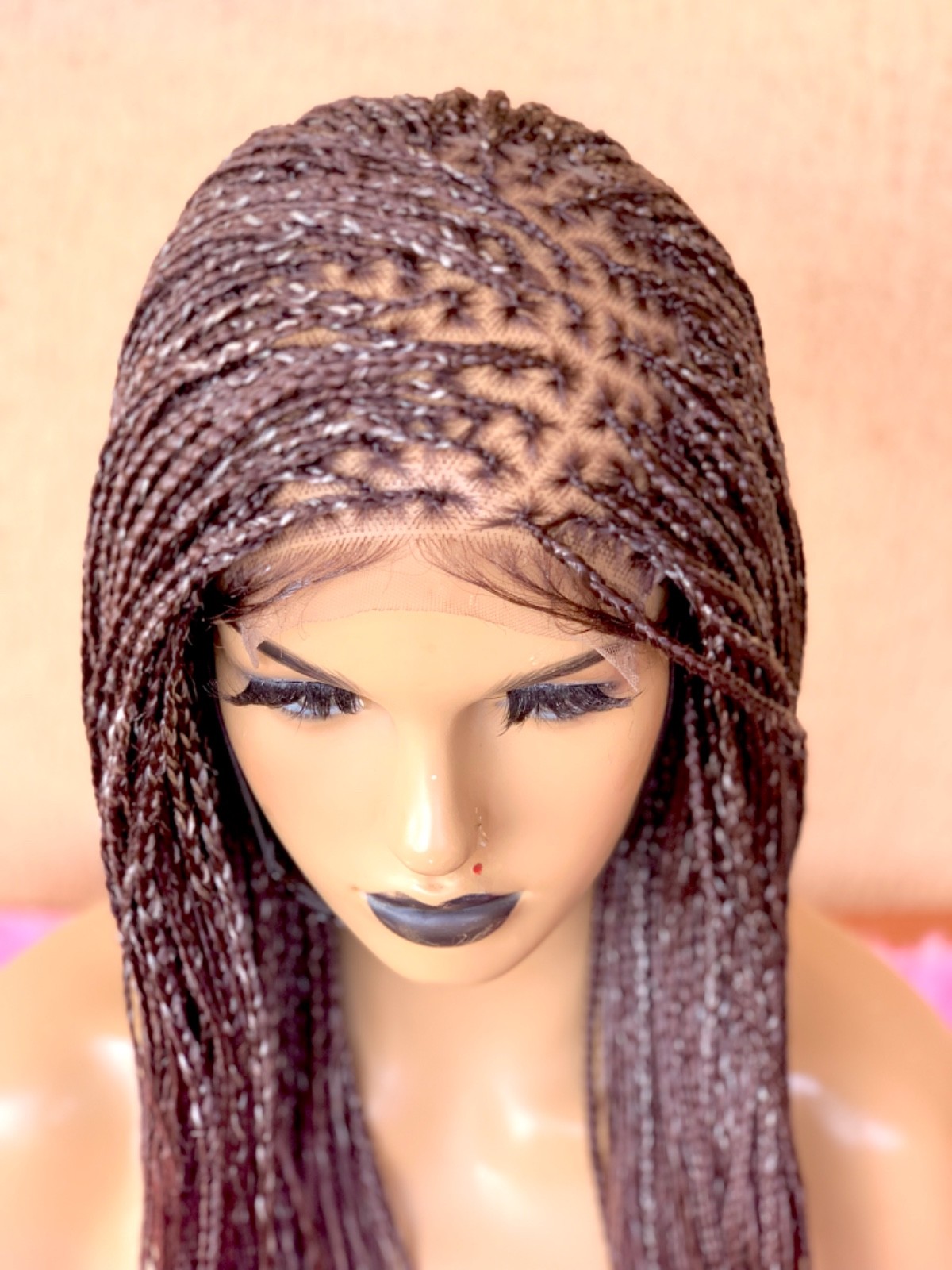 knotless braided wig, 5by5 lace closure, ready to ship, c cut style, gift ideas
