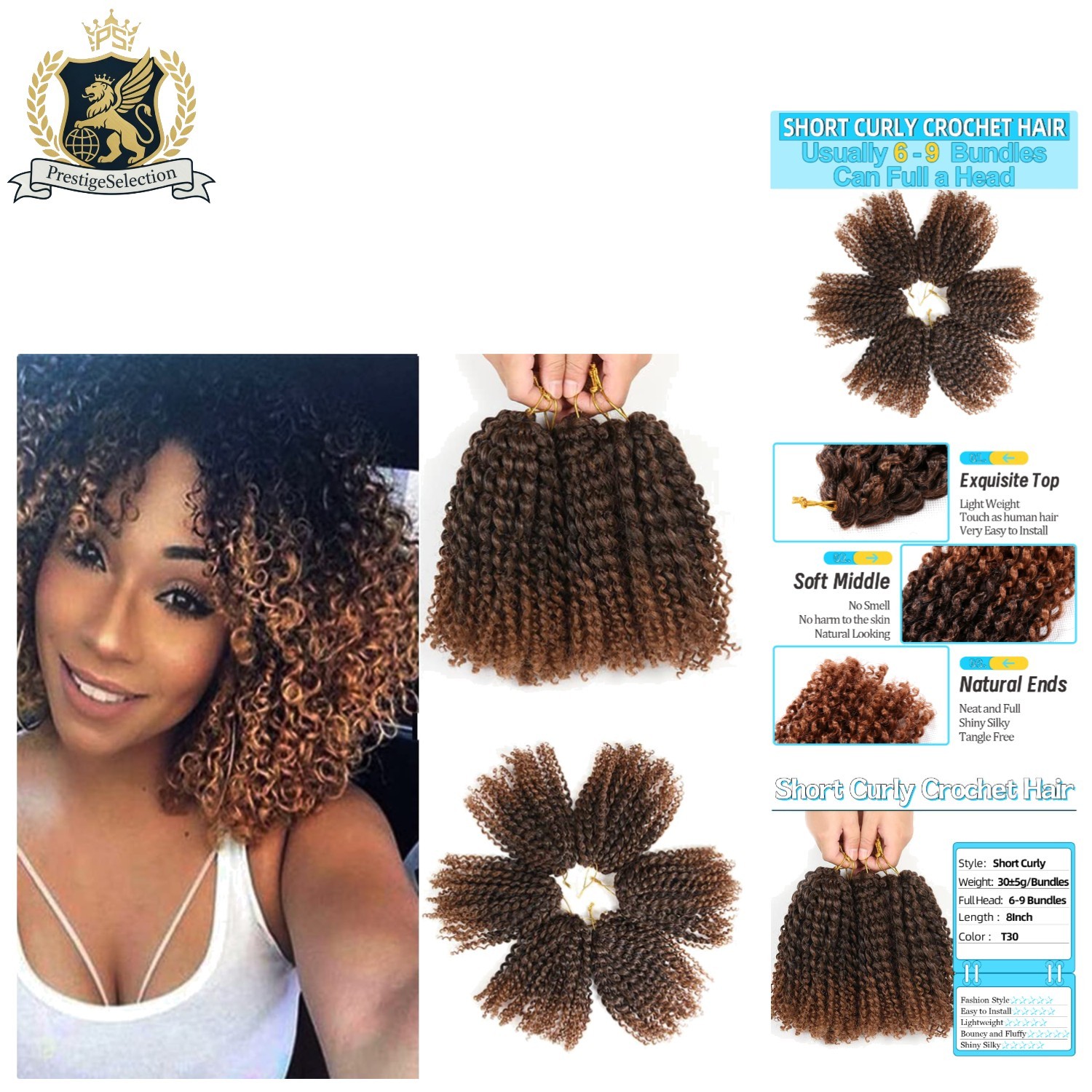 Effortlessly Chic 8-Inch Short Passion Twist Hair – 6 Bundles for Quick Styling