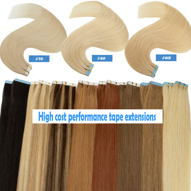 Thick Tape In Real Remy Human Hair Extensions Full Head 20pcs Skin Weft 2.5g/pcs