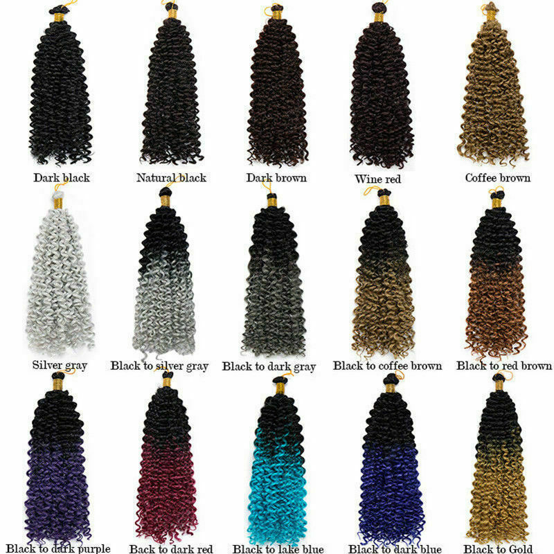 1/3/5 Pack Water Wave Marlybob Crochet Braids Hair Extensions 14 Inch Synthetic