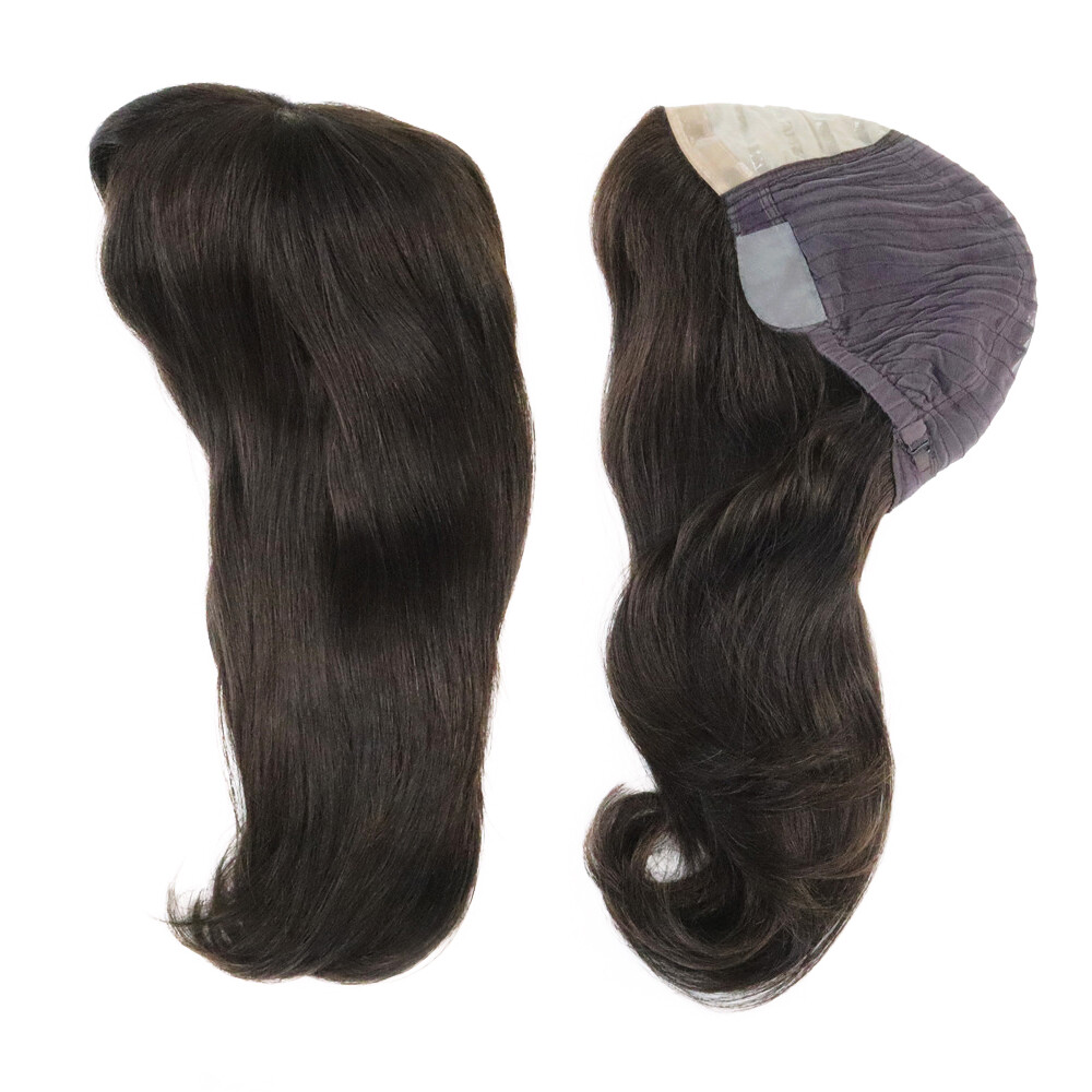 High Luxury Women Wigs Medium Size European Cuticle Human Remy Hair System JW23