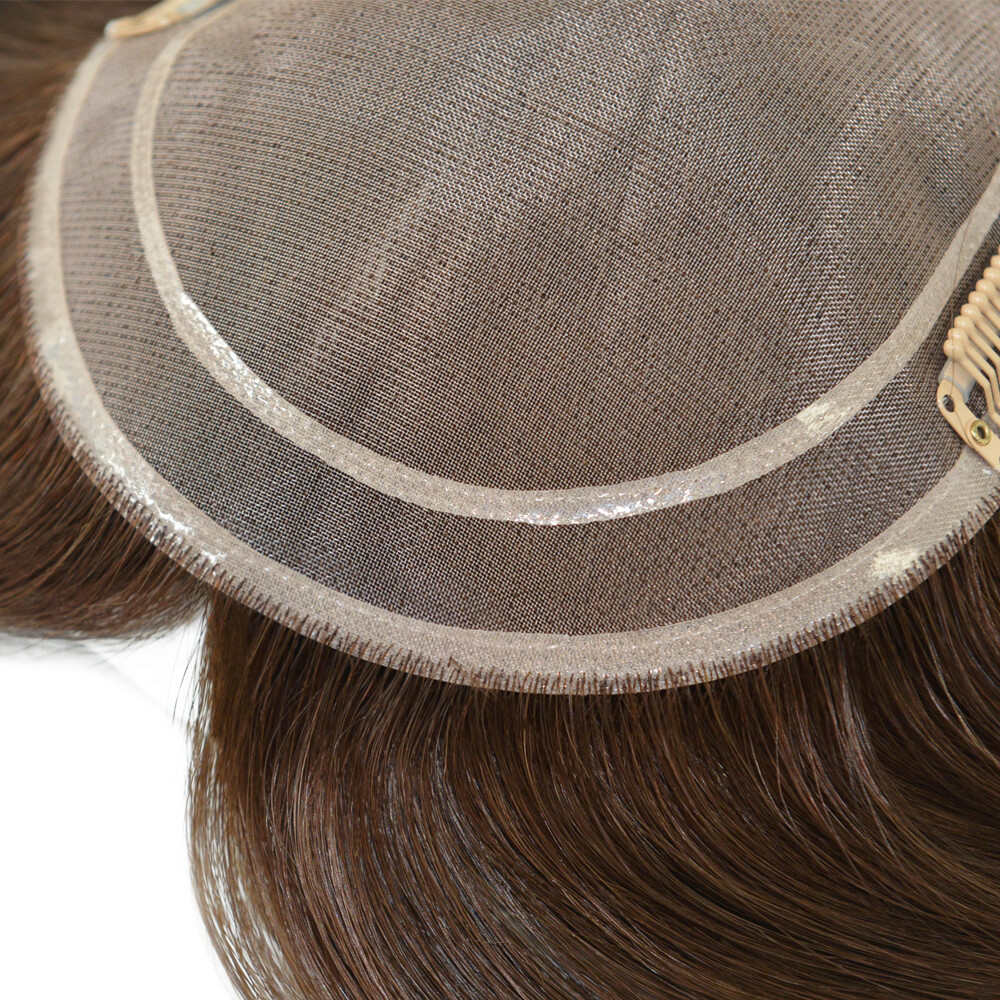 Women Topper Human Hair Luxury European Remy Hair Fine Mono Top Pieces