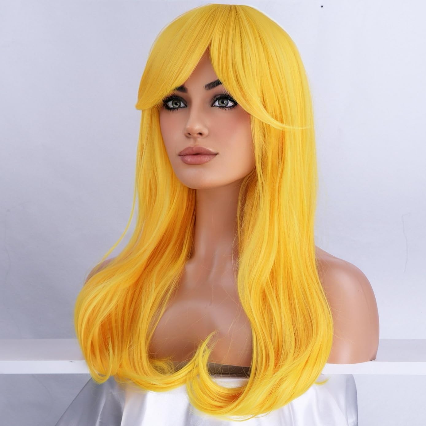 26″ Yellow Wavy Wig for Women Halloween Cosplay 162E981025