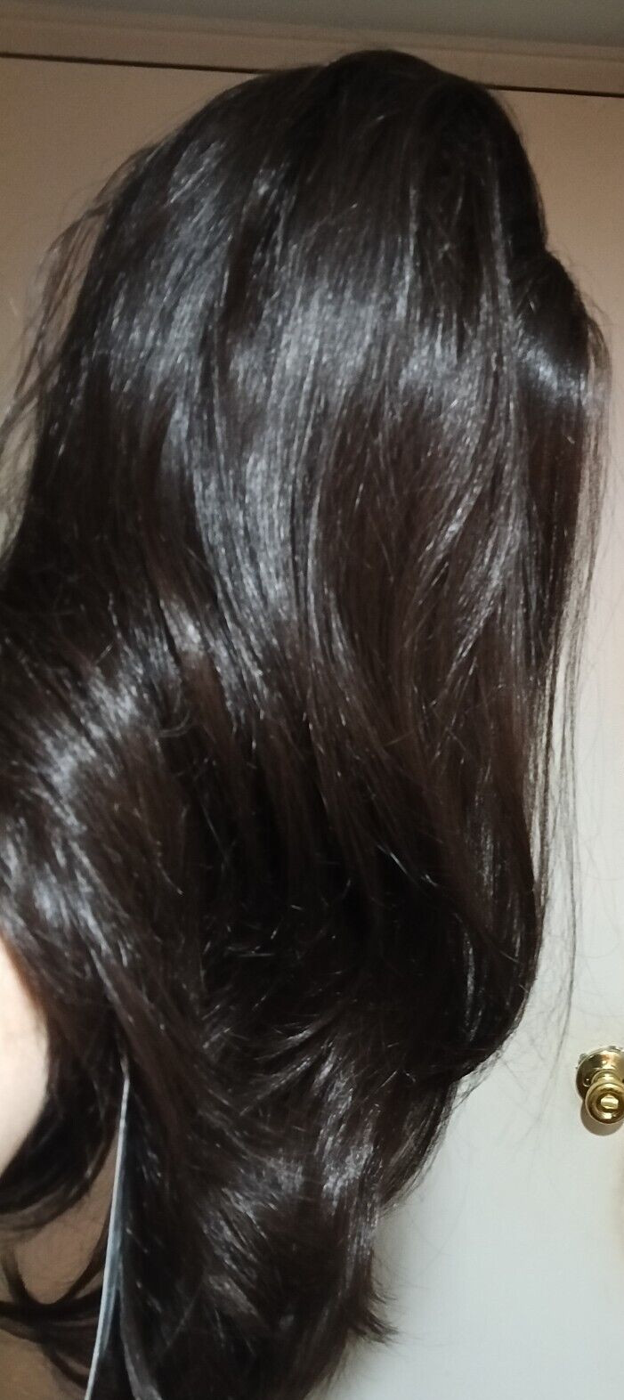 BESHE LACE FRONT LAYERED DARK BROWN WIG LW-WIKI 22″ SYNTHETIC STRAIGHT HAIR