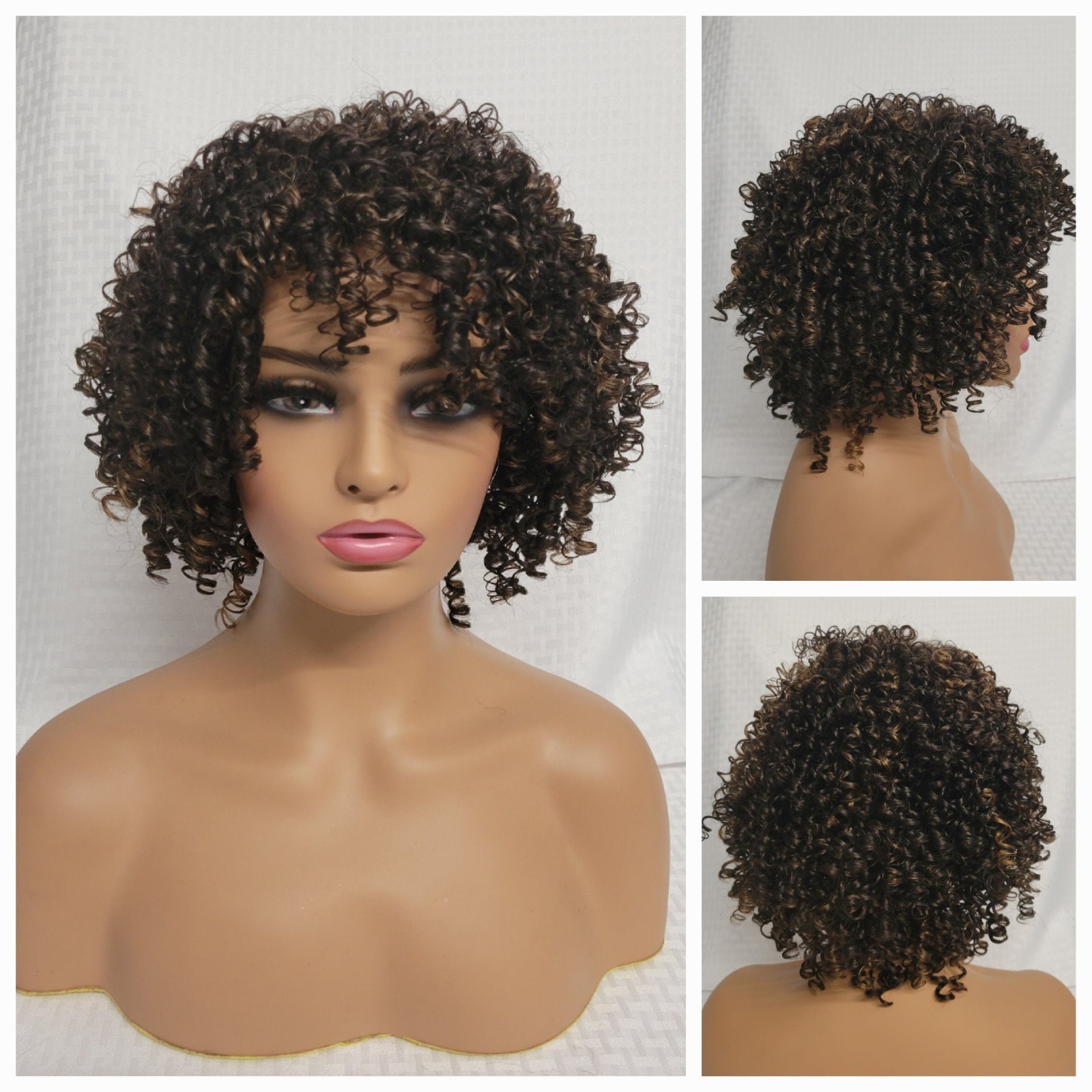 SEXY KINKY CURLY AFRO WIG FOR BLACK WOMEN DARK BROWN COOPER DAILY PREMIUM SEPIA