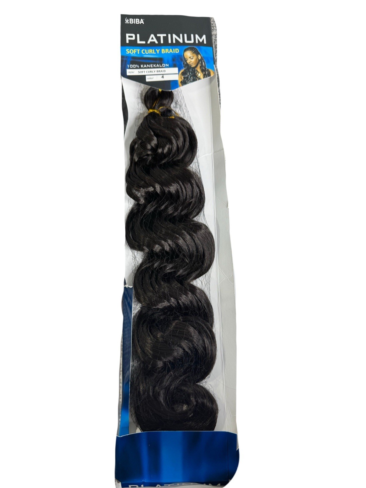 Biba Platinum Soft Curly Braiding Hair Extension 100% Kanekalon Dark Brown 28”