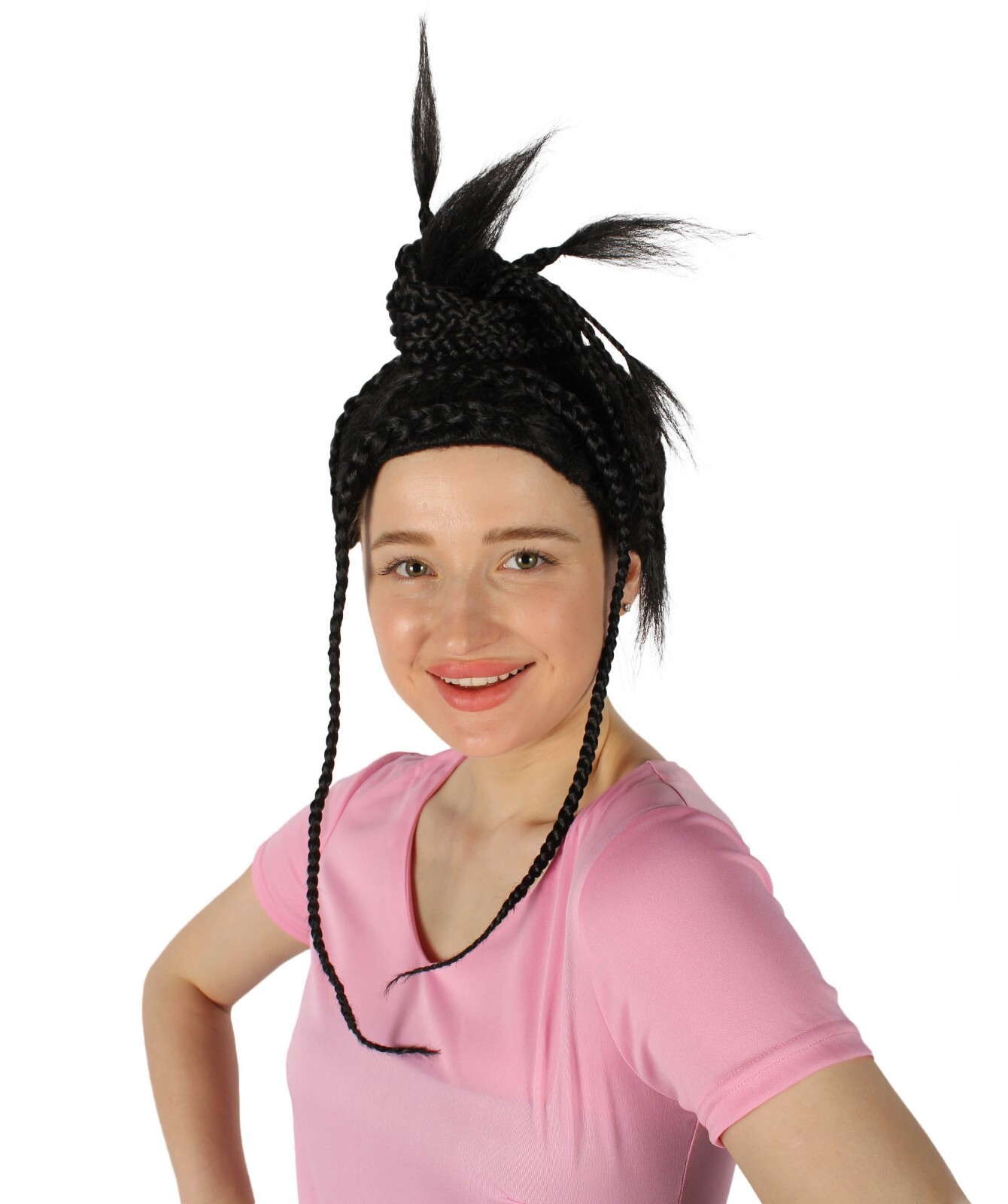Adult Women’s Black Wig I Best for HPO I Flame-retardant Synthetic Fiber
