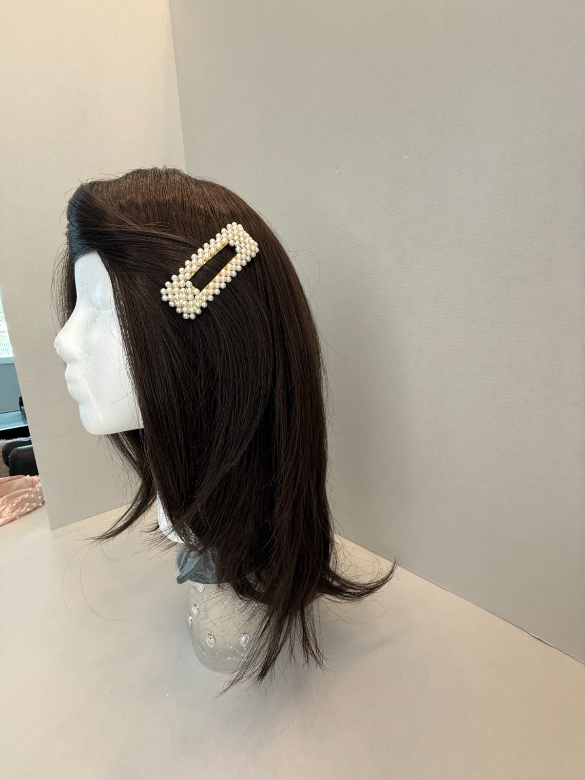 Custom Handmade Wig Brunette 15in Hair Cancer Alopecia Use