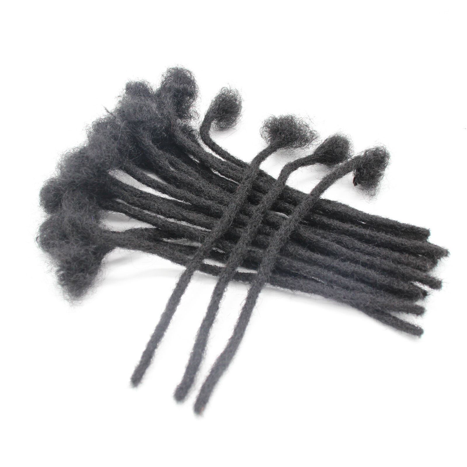 100% Human Hair Dreadlocks Handmade Permanent Afro Loc Extensions NaturalBlack1B