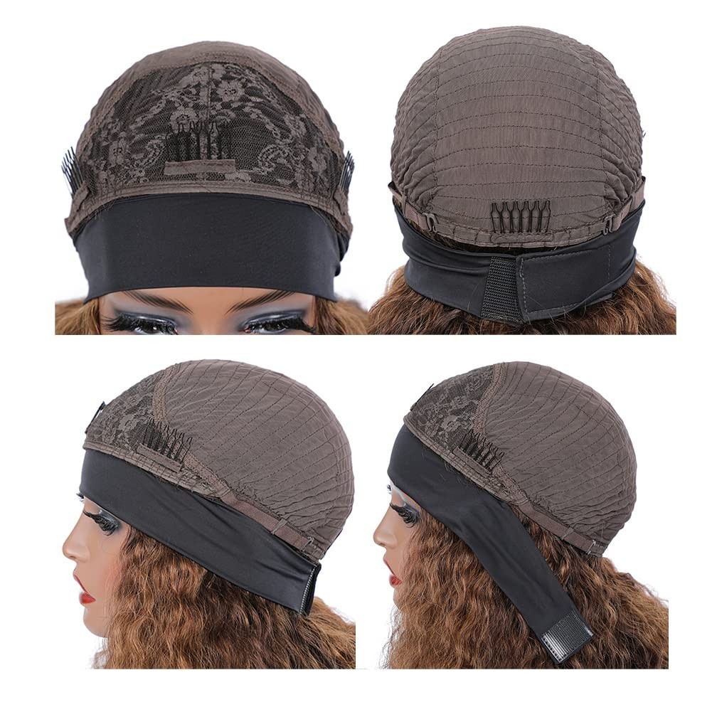 Stylish 22 Inch Ombre Human Hair Headband Wig – Deep Wave & Easy Snap On Design